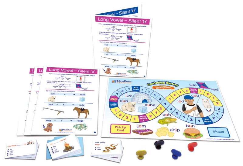 New Path Learning Long Vowel - Silent â€œeâ€ Learning Center Game - Grades 1-2 - Image 1